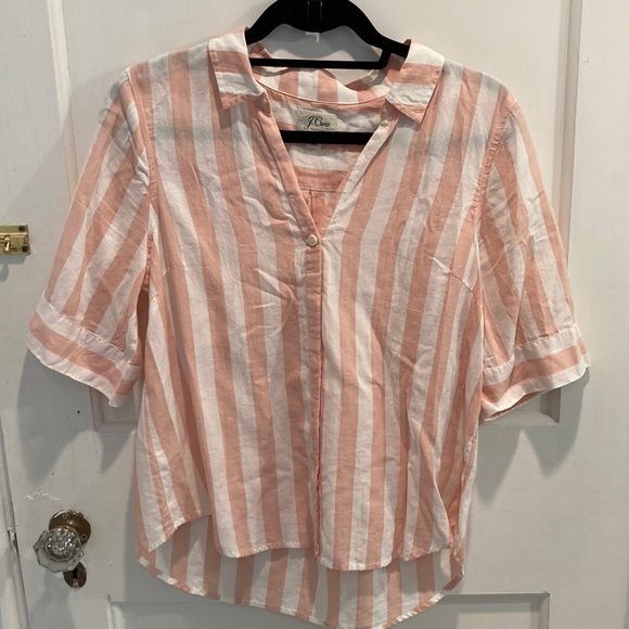 Striped short sleeve J. Crew button down - Picture 4 of 6